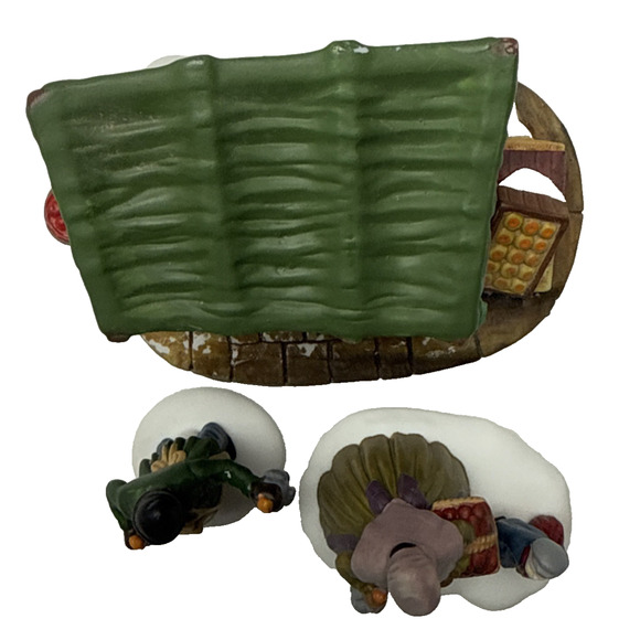 Vintage Set of 3 Dept 56 Heritage Village Series Accessory Poultry Market 55590 - Picture 15 of 15